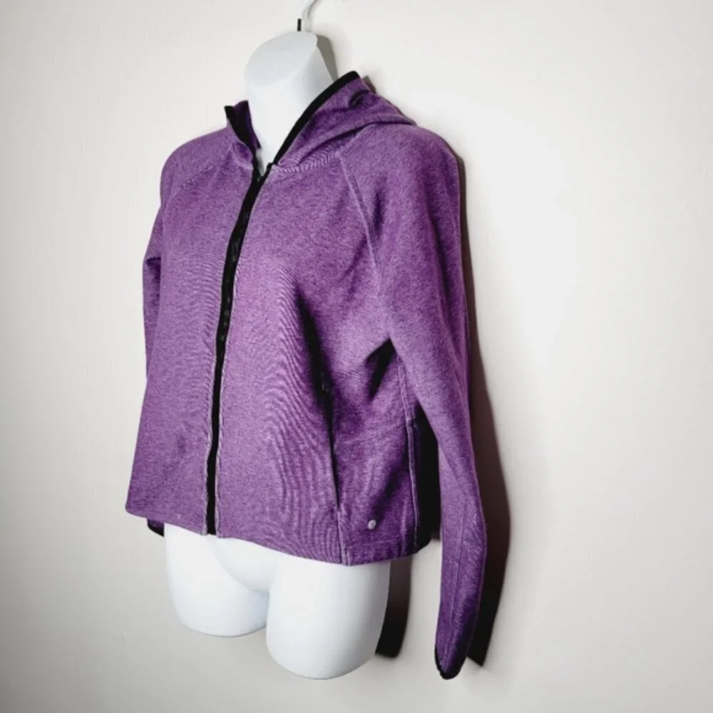 Layers 8 Heathered Purple Zip Up Hoodie - Picture 3 of 8